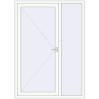Ціноутворення Вхідні двері 1500x2100 мм REHAU Euro-Design 60 Білий (RAL 9016) з двох сторін