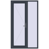Ціноутворення Вхідні двері 1200x2100 мм REHAU Brillant-Design ANTHRACITE_GREY_STRUKTURAL з двох сторін