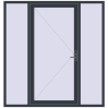 Ціноутворення Вхідні двері 2000x2100 мм REHAU Euro-Design 60 ANTHRACITE_GREY_STRUKTURAL з двох сторін