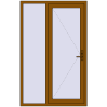 Ціноутворення Вхідні двері 1300x2050 мм REHAU Euro-Design 60 GOLDEN OAK з двох сторін