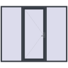 Ціноутворення Вхідні двері 2500x2100 мм REHAU Euro-Design 60 ANTHRACITE_GREY_STRUKTURAL з двох сторін