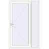 Ціноутворення Вхідні двері 1350x2100 мм REHAU Euro-Design 60 Білий (RAL 9016) з двох сторін