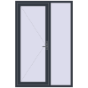 Ціноутворення Вхідні двері 1400x2100 мм REHAU Brillant-Design ANTHRACITE_GREY_STRUKTURAL ззовні