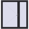 Ціноутворення Вхідні двері 2000x2100 мм REHAU Euro-Design 60 BLACK_ULTI-MATT з двох сторін