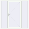 Ціноутворення Вхідні двері 2045x2105 мм REHAU Euro-Design 60 Білий (RAL 9016) з двох сторін