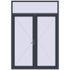 Ціноутворення Вхідні двері 1800x2600 мм REHAU Brillant-Design ANTHRACITE_GREY_STRUKTURAL з двох сторін