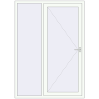 Ціноутворення Вхідні двері 1500x2100 мм REHAU Euro-Design 60 Білий (RAL 9016) з двох сторін