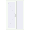 Ціноутворення Вхідні двері 1300x2140 мм REHAU Euro-Design 60 Білий (RAL 9016) з двох сторін