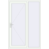Ціноутворення Вхідні двері 1400x2100 мм REHAU Euro-Design 60 Білий (RAL 9016) з двох сторін