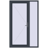 Ціноутворення Вхідні двері 1300x2100 мм REHAU Euro-Design 60 ANTHRACITE_GREY_STRUKTURAL з двох сторін