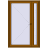 Ціноутворення Вхідні двері 1400x2100 мм REHAU Euro-Design 60 GOLDEN OAK з двох сторін