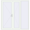 Ціноутворення Вхідні двері 2000x2100 мм REHAU Euro-Design 60 Білий (RAL 9016) з двох сторін