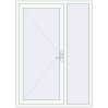 Ціноутворення Вхідні двері 1430x1998 мм REHAU Euro-Design 60 Білий (RAL 9016) з двох сторін