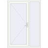 Ціноутворення Вхідні двері 1400x2000 мм REHAU Brillant-Design Білий (RAL 9016) з двох сторін