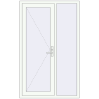 Ціноутворення Вхідні двері 1200x1950 мм REHAU Euro-Design 60 Білий (RAL 9016) з двох сторін