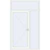 Ціноутворення Вхідні двері 1500x2500 мм REHAU Euro-Design 60 Білий (RAL 9016) з двох сторін