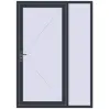 Ціноутворення Вхідні двері 1500x2100 мм REHAU Brillant-Design ANTHRACITE_GREY_STRUKTURAL з двох сторін