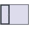 Ціноутворення Вхідні двері 2800x2000 мм REHAU Euro-Design 60 ANTHRACITE_GREY_STRUKTURAL з двох сторін