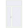 Ціноутворення Вхідні двері 1550x2650 мм REHAU Brillant-Design Білий (RAL 9016) з двох сторін