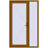 Ціноутворення Вхідні двері 1360x2200 мм REHAU Euro-Design 60 GOLDEN OAK ззовні