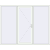 Ціноутворення Вхідні двері 2600x2100 мм REHAU Euro-Design 60 Білий (RAL 9016) з двох сторін
