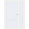 Ціноутворення Внутрішні двері 1600x2300 мм REHAU Т94/60 Білий (RAL 9016) з двох сторін