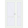 Ціноутворення Внутрішні двері 1300x2050 мм REHAU Т94/60 Білий (RAL 9016) з двох сторін
