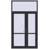 Ціноутворення Внутрішні двері 1400x2550 мм Altest RAL 9017 Traffic black з двох сторін