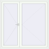 Ціноутворення Внутрішні двері 2000x2000 мм REHAU Т94/60 Білий (RAL 9016) з двох сторін
