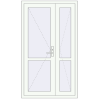 Ціноутворення Внутрішні двері 1100x1900 мм REHAU Z74/60 Білий (RAL 9016) з двох сторін