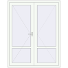 Ціноутворення Внутрішні двері 1500x1900 мм REHAU Т94/60 Білий (RAL 9016) з двох сторін