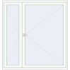 Ціноутворення Внутрішні двері 2000x2100 мм REHAU Т94/60 Білий (RAL 9016) з двох сторін