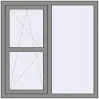 Ціноутворення Вікна 1200x1200 мм Altest Pony 375 RAL 9007 Grey aluminium з двох сторін