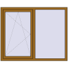 Ціноутворення Вікна 1500x1200 мм REHAU Euro 60 LIGHT_OAK з двох сторін