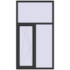 Ціноутворення Вікна 1100x2000 мм REHAU Euro 60 ANTHRACITE_GREY_GLATT з двох сторін
