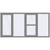 Ціноутворення Вікна 2400x1200 мм Altest Pony 375 RAL 9007 Grey aluminium з двох сторін