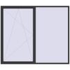 Ціноутворення Вікна 2600x2200 мм REHAU Euro 60 ANTHRACITE_GREY_GLATT з двох сторін