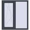 Ціноутворення Вікна 1000x1100 мм REHAU Euro 70 ANTHRACITE_GREY_STRUKTURAL з двох сторін