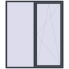Ціноутворення Вікна 1800x2100 мм REHAU Euro 70 ANTHRACITE_GREY_STRUKTURAL з двох сторін
