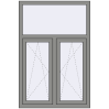 Ціноутворення Вікна 1000x1500 мм Altest Pony 375 RAL 9007 Grey aluminium з двох сторін