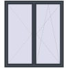 Ціноутворення Вікна 1600x1800 мм REHAU SYNEGO MD ANTHRACITE_GREY_STRUKTURAL з двох сторін