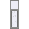 Ціноутворення Вікна 500x1500 мм Altest Pony 375 RAL 9007 Grey aluminium з двох сторін