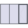 Ціноутворення Вікна 3000x2200 мм REHAU Brillant-Design ANTHRACITE_GREY_STRUKTURAL з двох сторін
