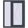 Ціноутворення Вікна 800x1010 мм REHAU Euro 60 ANTHRACITE_GREY_STRUKTURAL з двох сторін