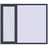 Ціноутворення Вікна 1750x1500 мм REHAU Euro 70 ANTHRACITE_GREY_STRUKTURAL з двох сторін