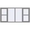Ціноутворення Вікна 2400x1200 мм Altest Pony 375 RAL 9007 Grey aluminium з двох сторін