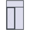 Ціноутворення Вікна 1500x2500 мм REHAU Euro 60 ANTHRACITE_GREY_STRUKTURAL з двох сторін