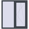 Ціноутворення Вікна 1100x1200 мм REHAU Euro 60 ANTHRACITE_GREY_STRUKTURAL з двох сторін