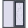 Ціноутворення Вікна 1040x1230 мм REHAU Brillant-Design ANTHRACITE_GREY_STRUKTURAL з двох сторін
