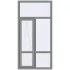 Ціноутворення Вікна 1000x2000 мм Altest Pony 375 RAL 9007 Grey aluminium з двох сторін